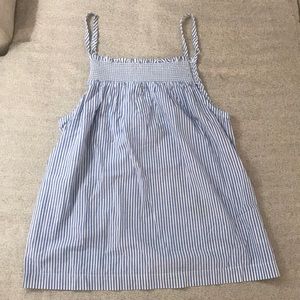 Blue and White Striped Shirt